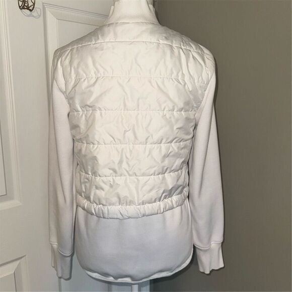 Athleta White Fjord Hybrid Lined Jacket Size S Full Zip Quilted Athletic Sporty - Picture 2 of 14